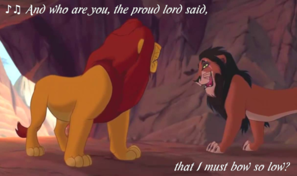 ♪♫ And who are you, the proud lord said, that I must bow so low?