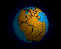Petite animation, trouvée encore une fois sur la page Wikipédia dédiée à la tectonique des plaques, montrant la façon dont la Pangée s'est disploquée depuis le Trias, il y a 250 millions d'années, et dont les continents se sont « déplacés » pour arriver à la forme de la Terre telle qu'on la connaît aujourd'hui. On voit d'abord les plaques nord-américaine et eurasienne se détacher du reste en partant vers le nord, puis se séparer entre elles, tandis que les plaques sud-américaine et africaine se détachent un peu plus tardivement, environ au moment où la plaque antarctique s'écarte elle aussi. La plaque indienne est initialement située entre le sud de la plaque africaine et la plaque antarctique, mais elle va se mettre à bouger vers le nord beaucoup plus vite que les autres pour venir heurter la plaque eurasienne avant que la péninsule arabique n'ait atteint sa position actuelle.