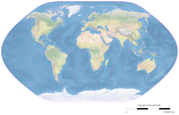 Carte du monde en projection de Hölzel, trouvée sur la page Wikipédia dédiée aux planisphères. Il s'agit d'un planisphère ressemblant pas mal à celui qu'on connaît, mais sur une forme plus ou moins hexagonale plutôt que rectangulaire pour limiter l'étirage des parties nord et sud que cause la projection de Mercator habituelle (puisqu'il s'agit de représenter à plat la surface d'une sphère, il est nécessaire d'étirer un peu certains morceaux, et la projection habituelle surévalue certaines tailles. Je l'ai déjà mis dans l'alt-text précédent, mais Defakator a publié récemment une vidéo sur la chaîne YouTube « Info ou Mytho » qui présente rapidement ce point). Sur cette carte, on peut notamment voir les formes complémentaires de la côte est de l'Amérique du Sud et de la côte ouest de l'Afrique, la pointe du Brésil semblant pouvoir s'encastrer dans le Golfe de Guinée.